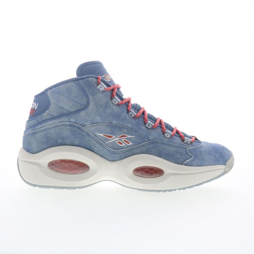 Reebok Mens Question Mid Blue Shoes (NWT)